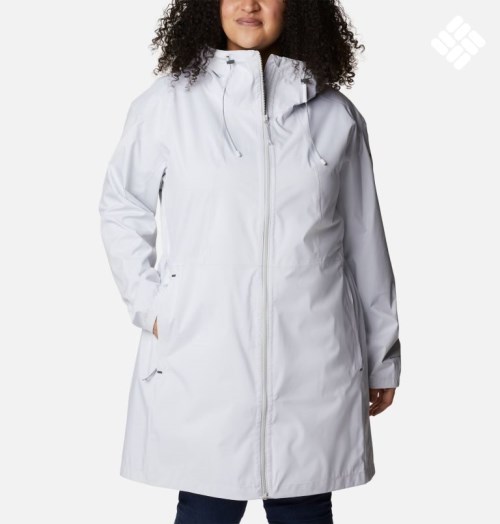 Women's Columbia Weekend Adventure Long Shell Jackets White | Plus Size CA-T0153